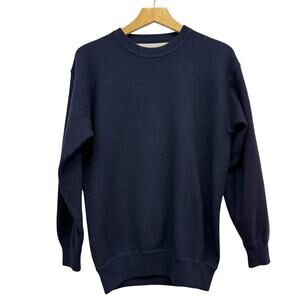 TSE Cashmere/Silk Blend Crew Neck Long Sleeve Sweater in Navy size Small